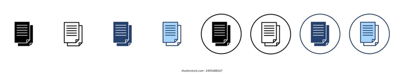 Document icon vector. Paper sign and symbol. File Icon