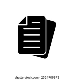 Document icon vector. Paper sign and symbol. File Icon