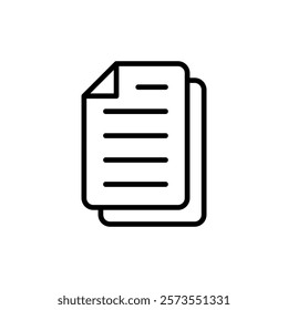 Document icon vector. Paper sign and symbol. File Icon