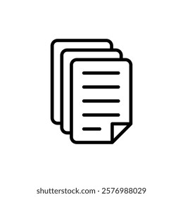 Document icon vector. Paper sign and symbol. File Icon