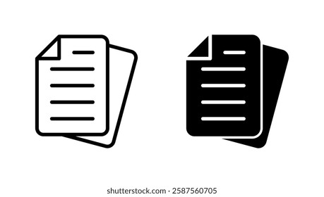 Document icon vector. Paper sign and symbol. File Icon