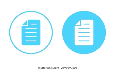 Document icon vector. Paper sign and symbol. File Icon