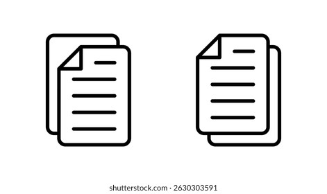 Document icon vector. Paper sign and symbol. File Icon