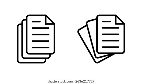 Vetor do ícone de documento. Sinal e símbolo de papel. Ícone de Arquivo