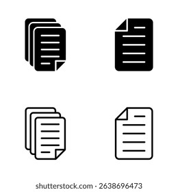 Document icon vector. Paper sign and symbol. File Icon
