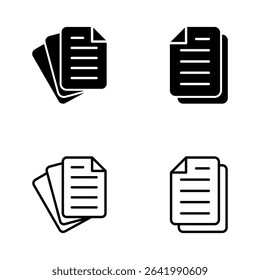 Document icon vector. Paper sign and symbol. File Icon