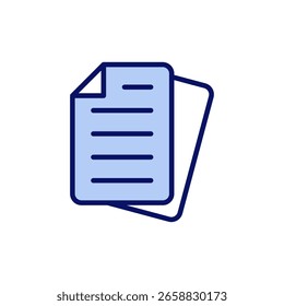 Vetor do ícone de documento. Sinal e símbolo de papel. Ícone de Arquivo
