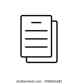 Document icon vector . Paper symbol vector illustration