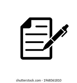 Document icon vector . Paper symbol vector illustration