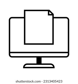 Document icon vector. Read illustration sign. Open symbol. Edit logo.