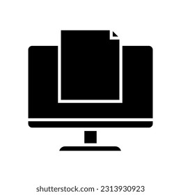 Document icon vector. Read illustration sign. Open symbol. Edit logo.