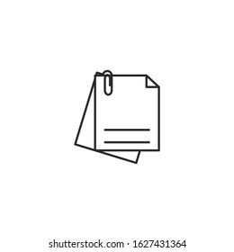 document Icon vector sign isolated for graphic and web design. document symbol template color editable on white background.
