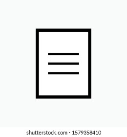 Document Icon - Vector, Sign and Symbol for Design, Presentation, Website or Apps Elements.