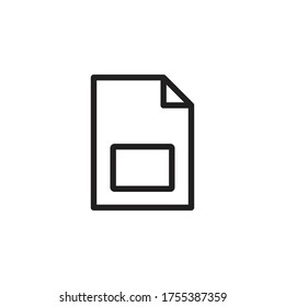 símbolo del vector del icono de documento aislado