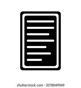 document icon vector sign symbol isolated.
