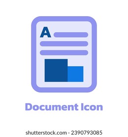 Document Icon, Document Vector, Document Icon Simple Clip Art Vector Graphic, Document Icon Vector.