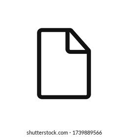 Document icon vector. Simple file sign