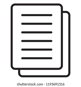 Document icon vector. Simple flat symbol