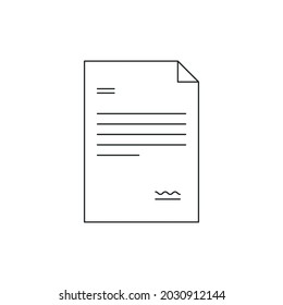Document Icon vector. Simple flat symbol. Perfect Black pictogram illustration on white background.
