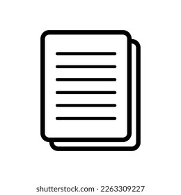Document icon vector. Simple flat symbol.