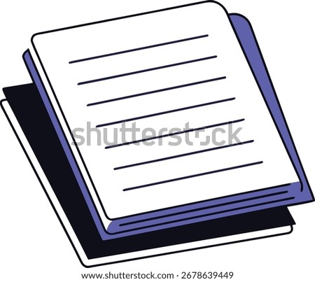 Document icon vector. Document icon. Stack of paper sheets. Vector Illustration