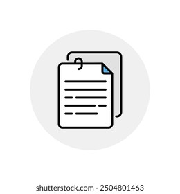 Document icon vector stock illustration