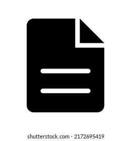 Document Icon Vector Symbol Design Illustration
