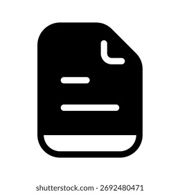 Ilustração de design de símbolo de vetor de ícone de documento