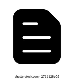 Ilustración de diseño de símbolo de Vector de icono de documento