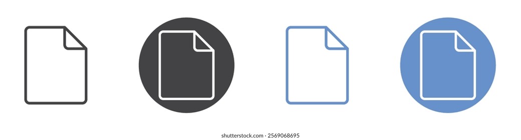 Document icon vector symbol outline sign