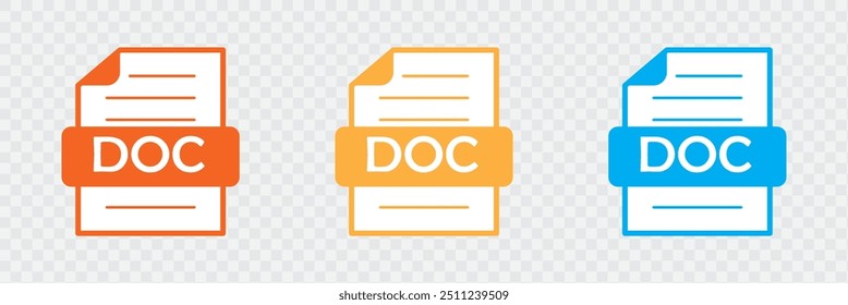 Document icon, vector. Two-tone version on transparent background