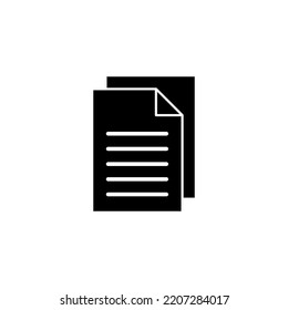 Document icon vector for web and mobile app. Paper sign and symbol. File Icon