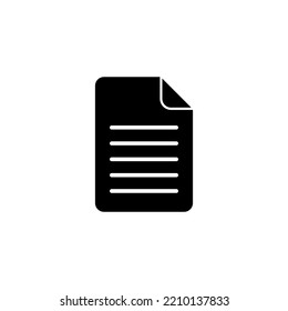 Document icon vector for web and mobile app. Paper sign and symbol. File Icon