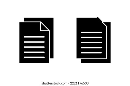Document icon vector for web and mobile app. Paper sign and symbol. File Icon