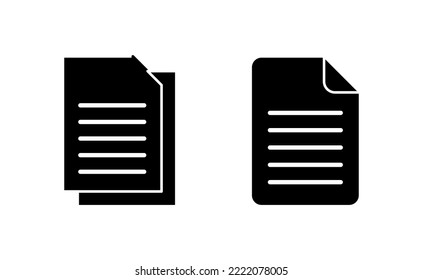 Document icon vector for web and mobile app. Paper sign and symbol. File Icon