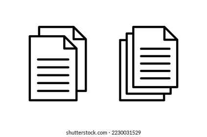 Document icon vector for web and mobile app. Paper sign and symbol. File Icon