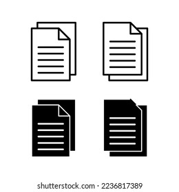 Vector de icono de documento para aplicaciones web y móviles. Signo y símbolo de papel. Icono de archivo