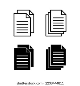 Document icon vector for web and mobile app. Paper sign and symbol. File Icon