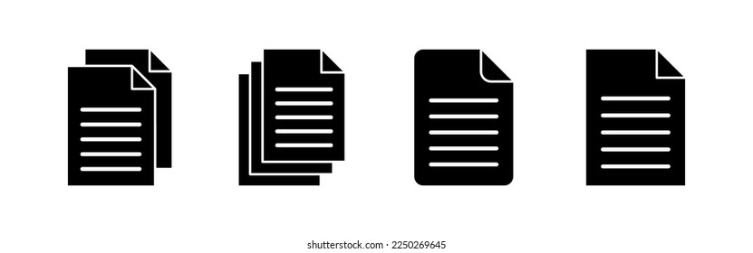 Document icon vector for web and mobile app. Paper sign and symbol. File Icon