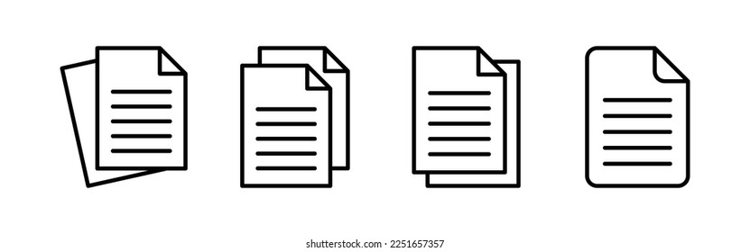 Document icon vector for web and mobile app. Paper sign and symbol. File Icon
