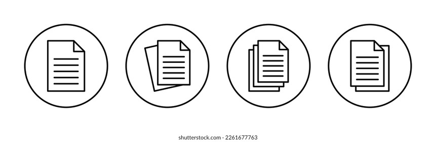 Document icon vector for web and mobile app. Paper sign and symbol. File Icon