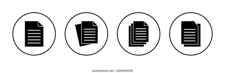 Document icon vector for web and mobile app. Paper sign and symbol. File Icon