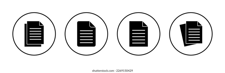 Document icon vector for web and mobile app. Paper sign and symbol. File Icon