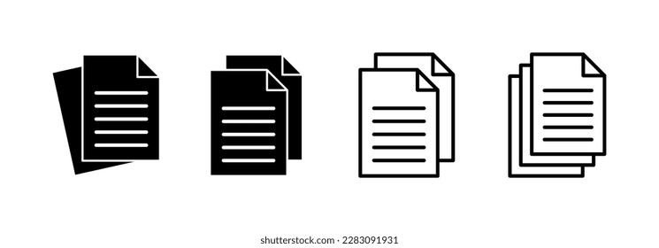 Document icon vector for web and mobile app. Paper sign and symbol. File Icon