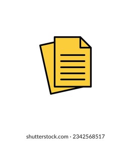 Document icon vector for web and mobile app. Paper sign and symbol. File Icon