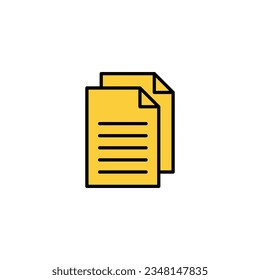 Document icon vector for web and mobile app. Paper sign and symbol. File Icon