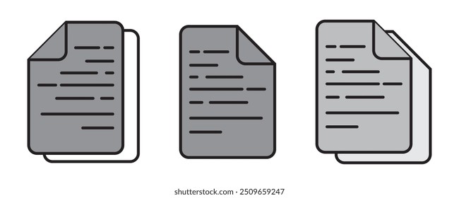 Document icon vector for web and mobile app. Paper sign and symbol. File Icon