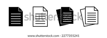 Document icon vector for web and mobile app. Paper sign and symbol. File Icon