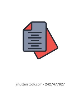 Document icon. vector.Editable stroke.linear style sign for use web design,logo.Symbol illustration.