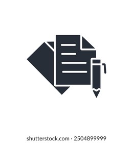 Document icon. vector.Editable stroke.linear style sign for use web design,logo.Symbol illustration.